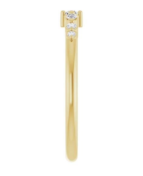 14k yellow 1/8cttw natural diamond stackable ring
