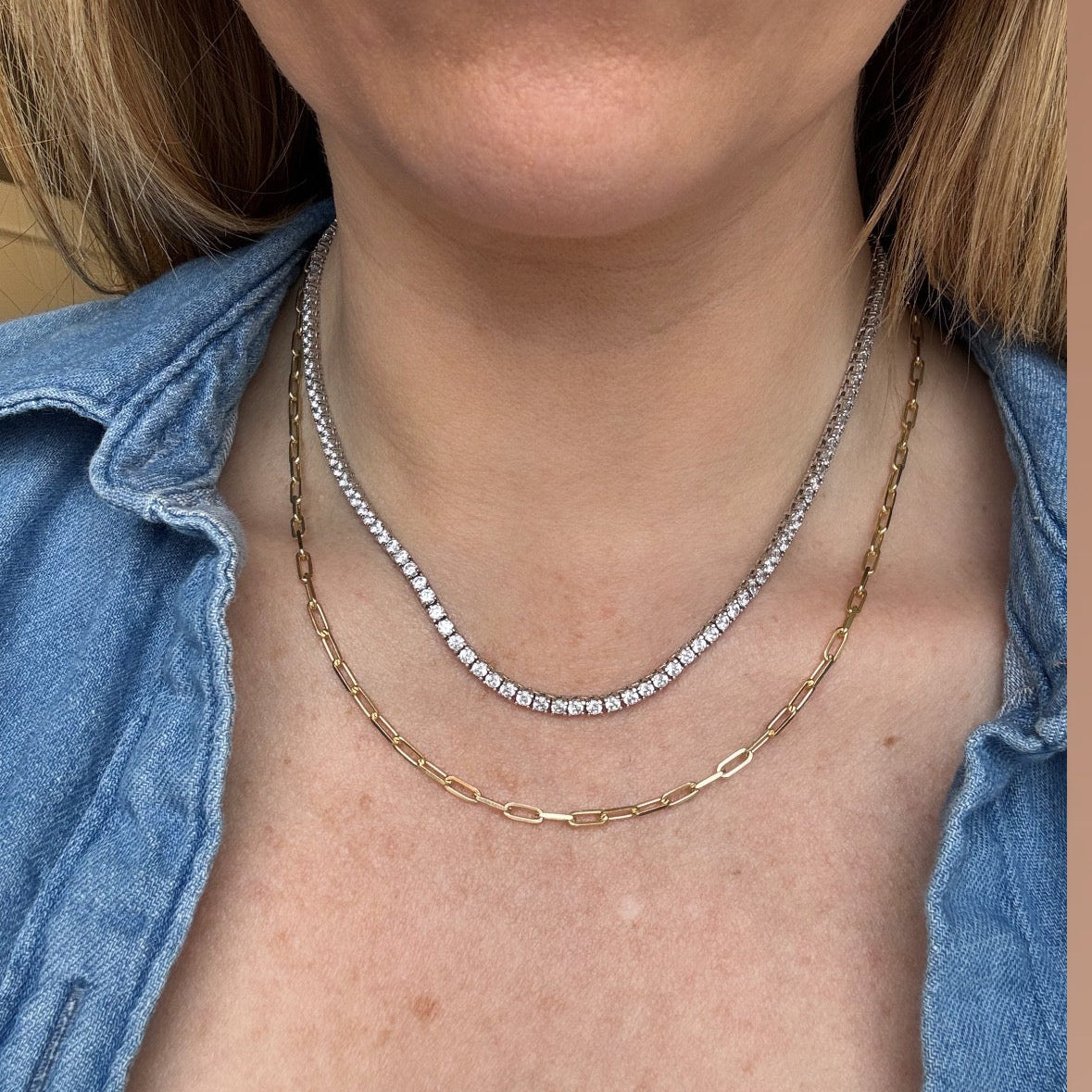paperclip chain- yellow or white