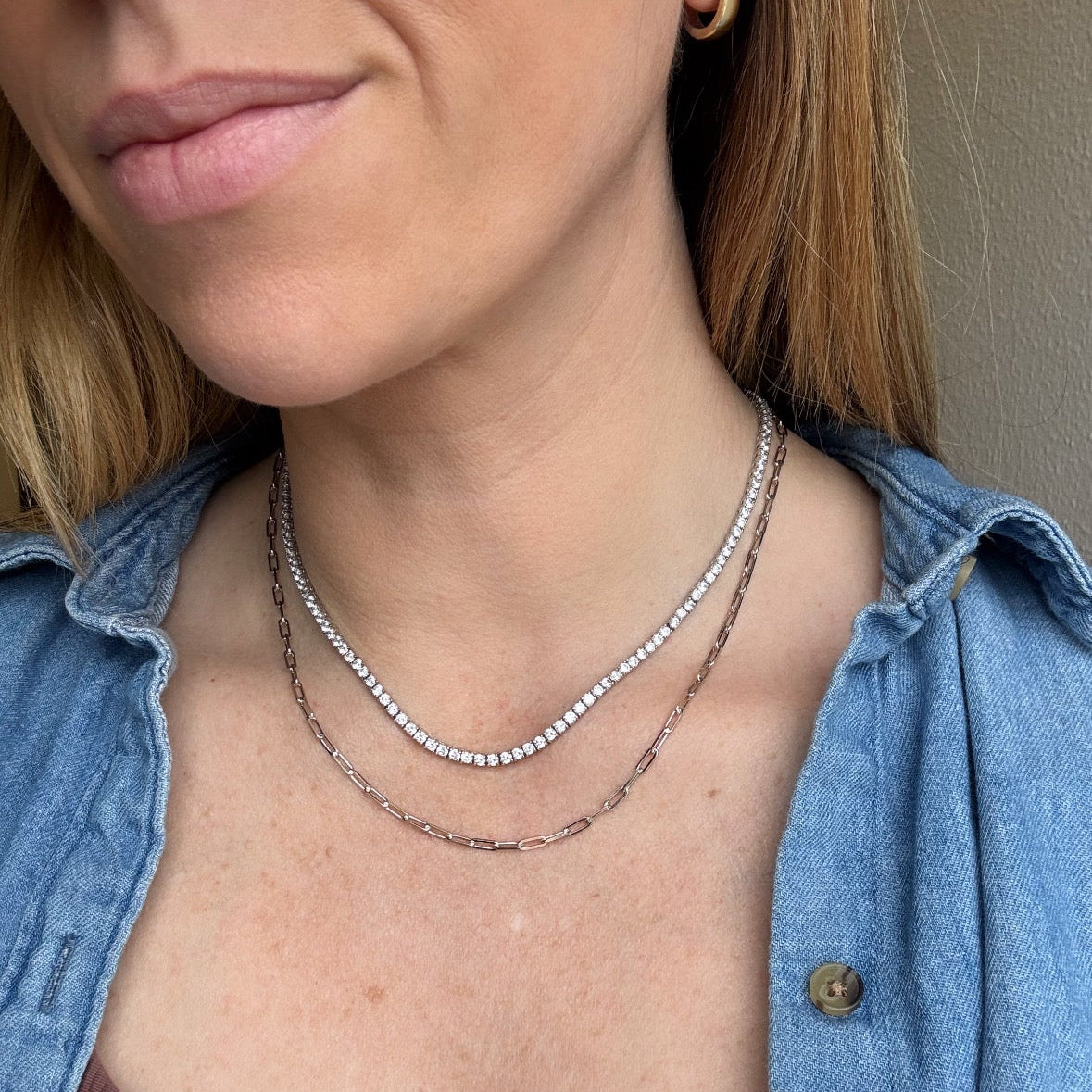 paperclip chain- yellow or white