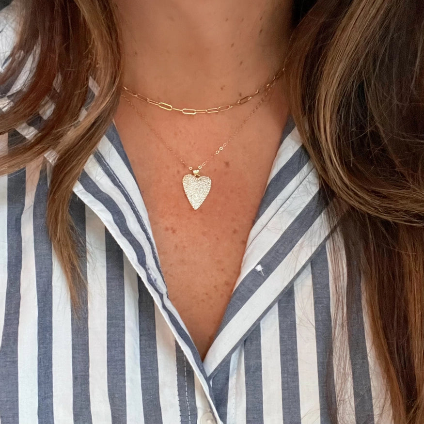 One Love Heart Cz Necklace