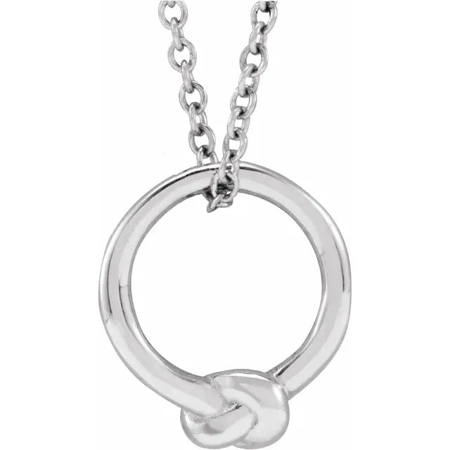 sterling silver knot necklace