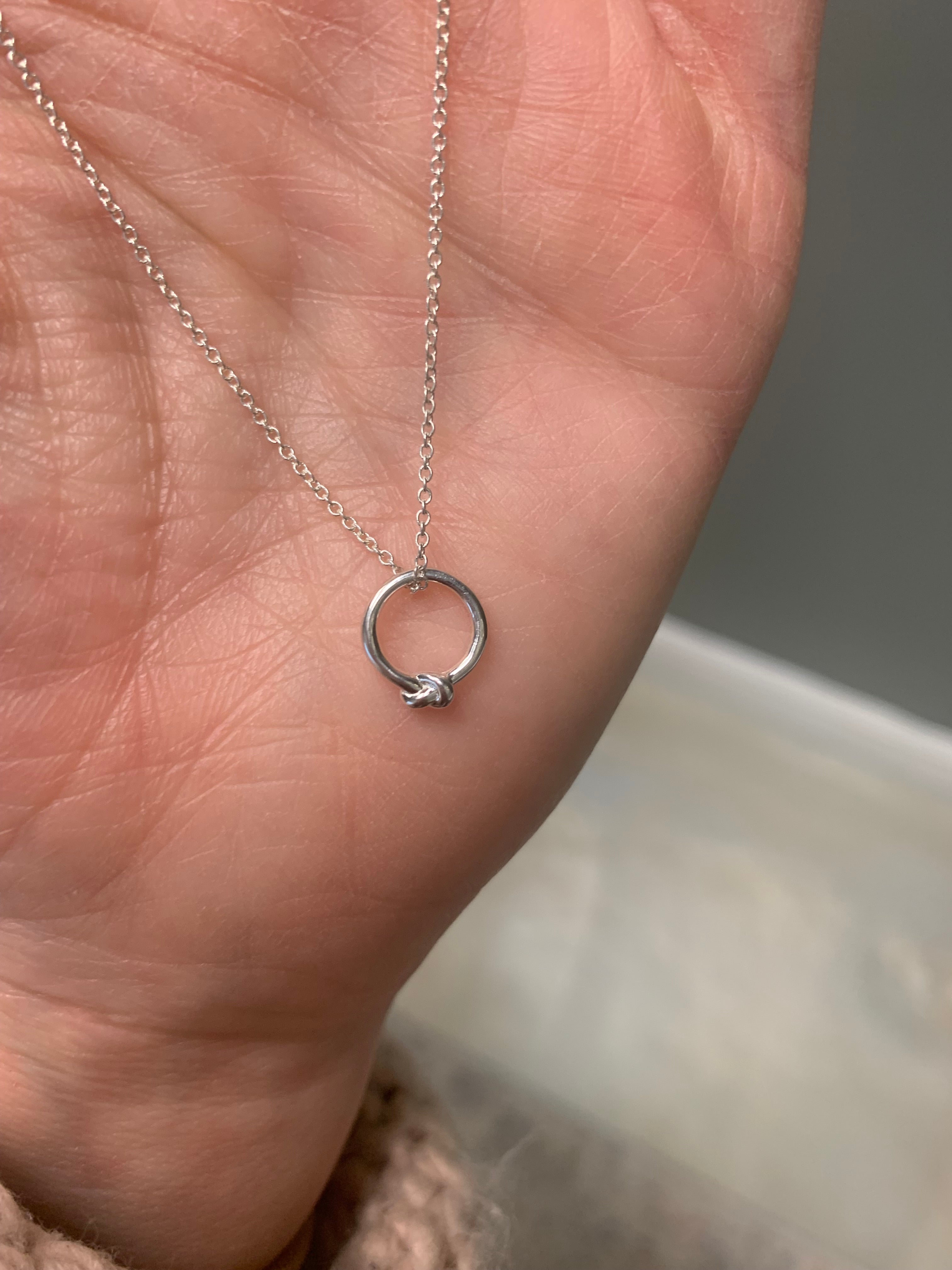sterling silver knot necklace