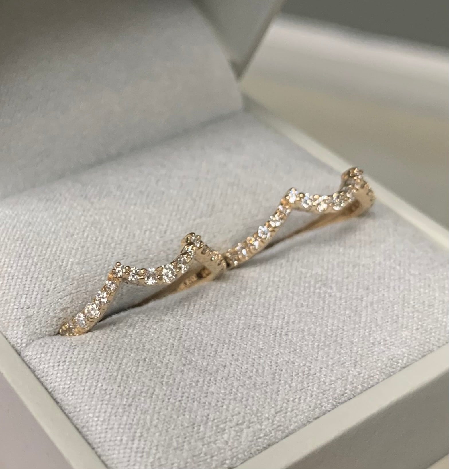 2, custom 14k yellow gold diamond wedding bands (2nd&final pymt.)