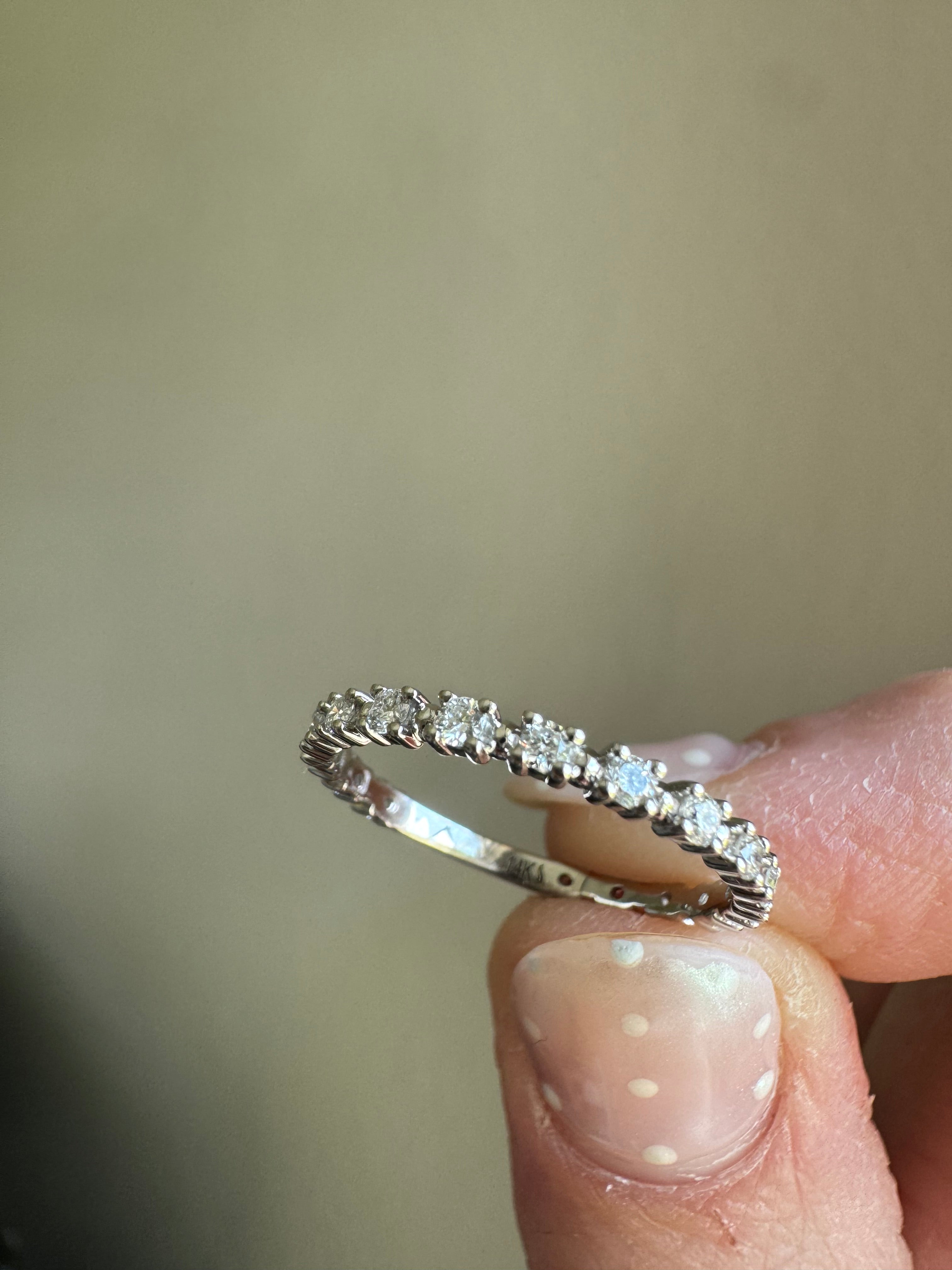 (9th pymt: remaining balance= $0) 14K White Gold 1/3 CTW Lab-Grown Diamond Anniversary Band