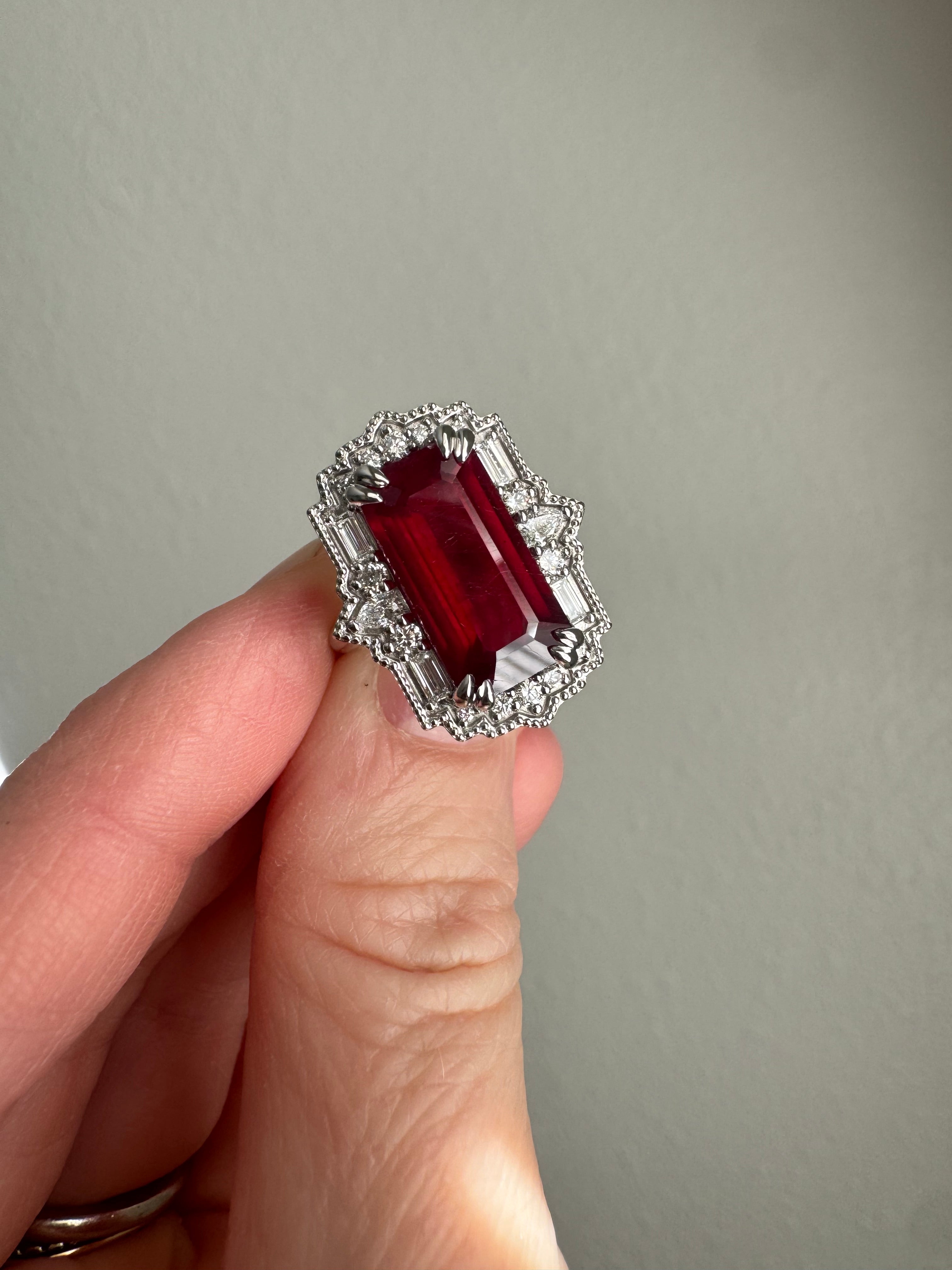 Payment towards custom ruby ring. Remaining balance after payment= $0.