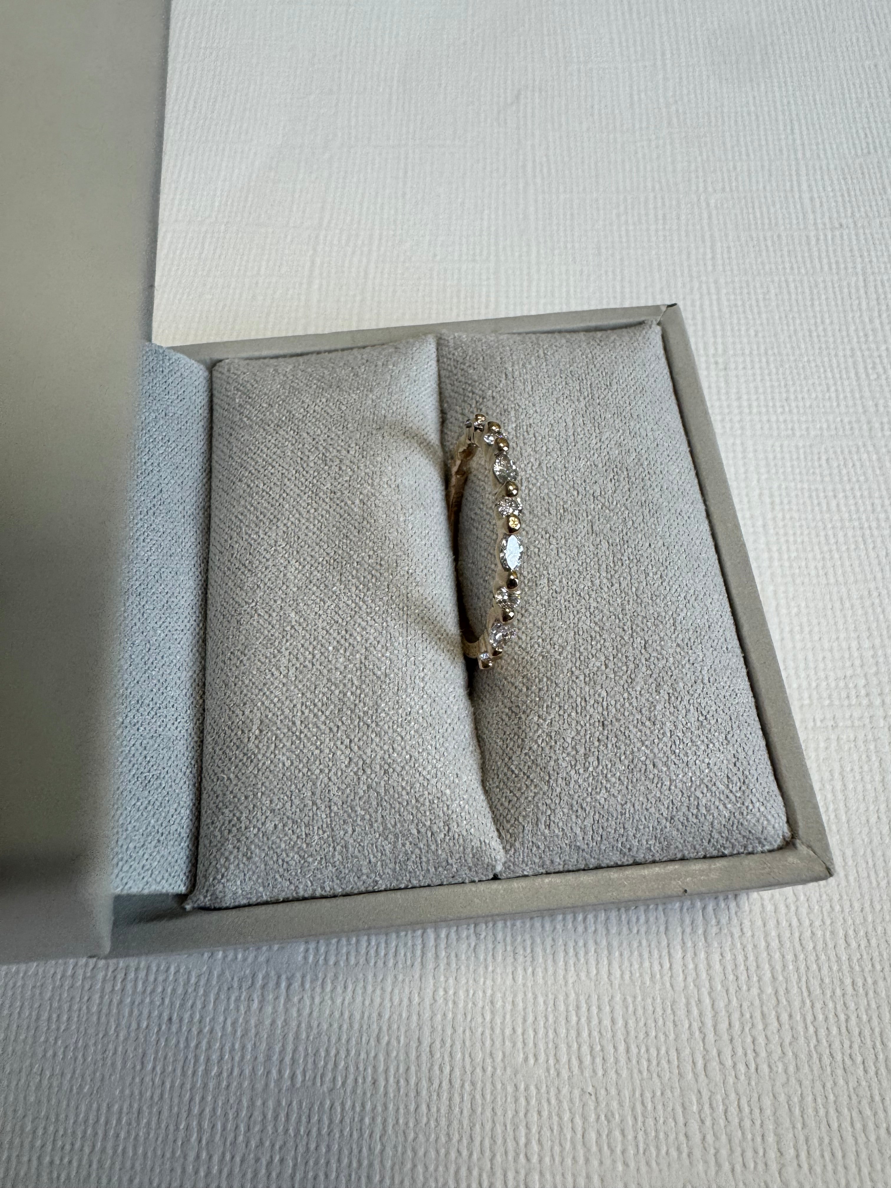 14k yellow gold lab grown diamond wedding band. Size 5.75. 0.33 carats.