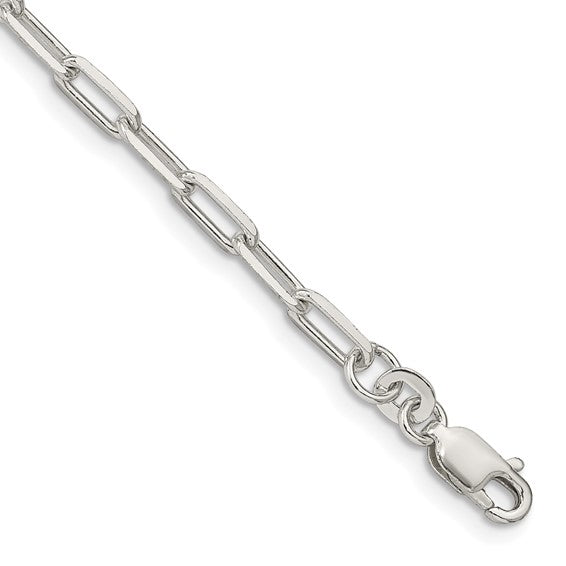sterling silver paperclip chain bracelet