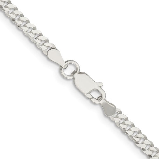 silver mirror curb chain