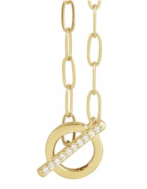 essential diamond toggle necklace