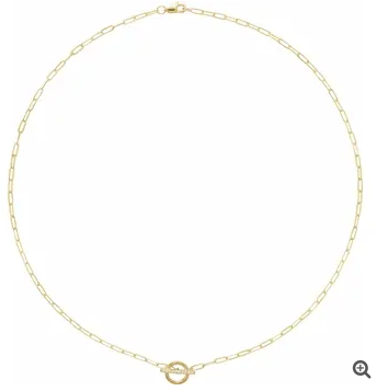 essential diamond toggle necklace