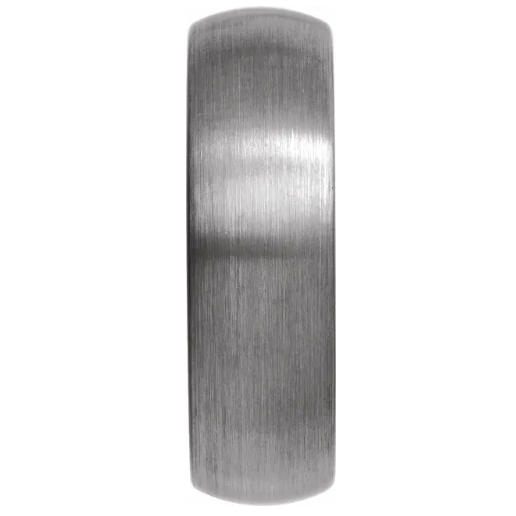 Half round comfort fit Tungsten band with Black PVD on the inside . Size 8.5. 7mm wide.