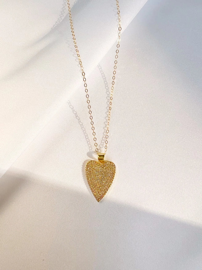 One Love Heart Cz Necklace