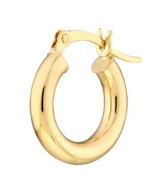 10k yellow gold polished hoop earrings