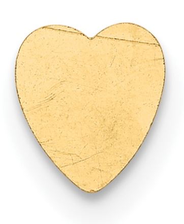 14k yellow gold heart stamping - 6.3 x 5.6 mm