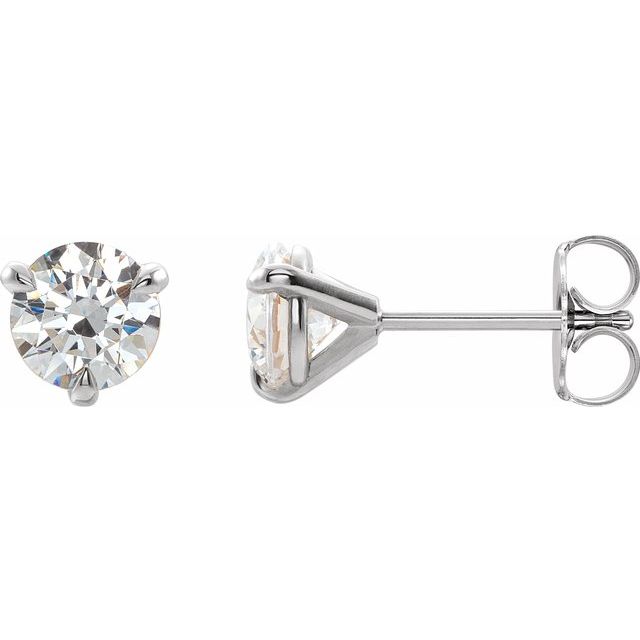 Sterling Silver Moissanite Stud Earrings