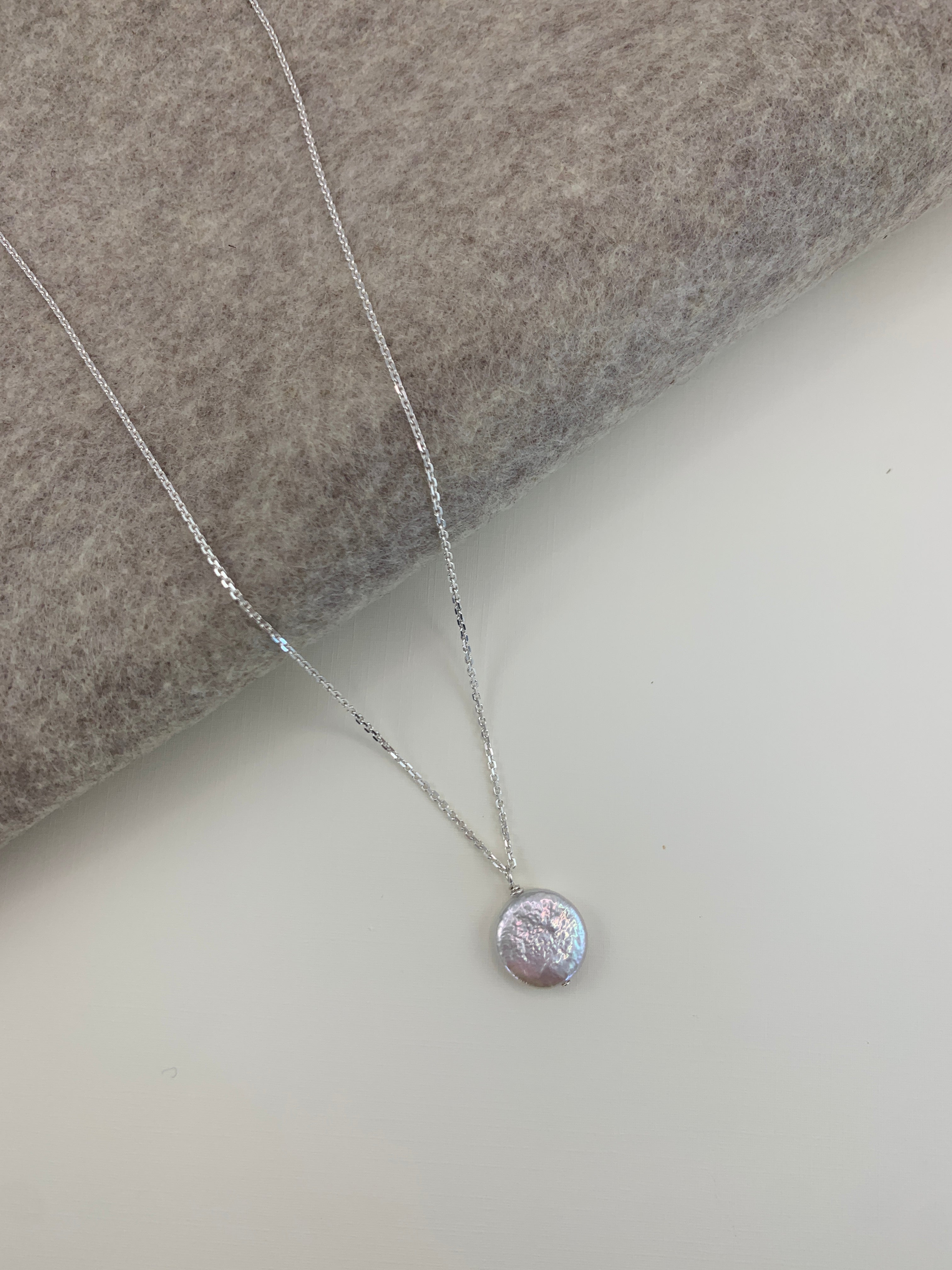 the kayla coin pearl pendant