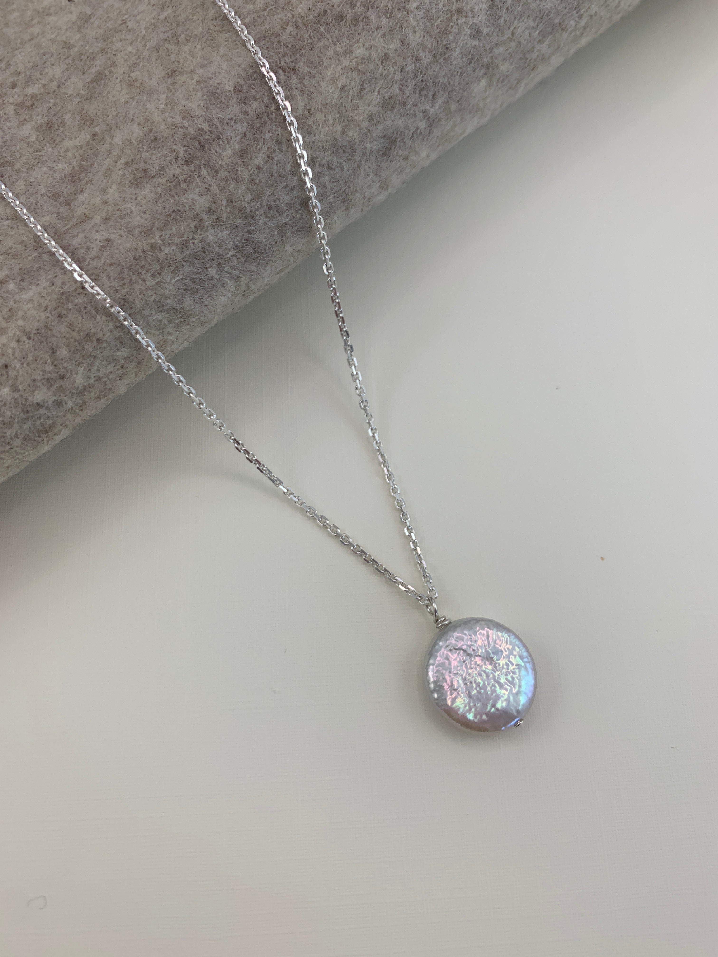 the kayla coin pearl pendant