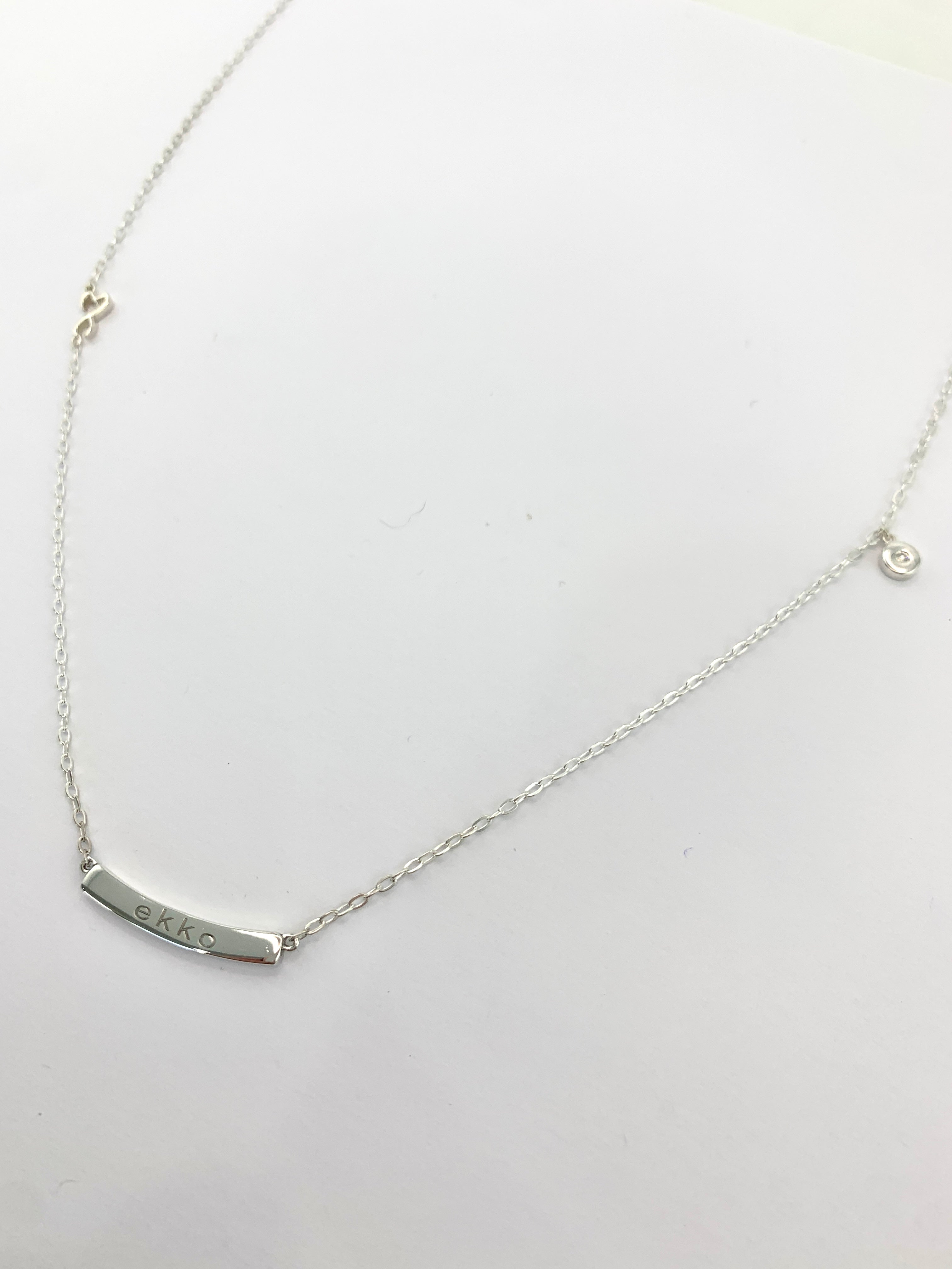 Sterling Silver "ekko" Station Necklaces