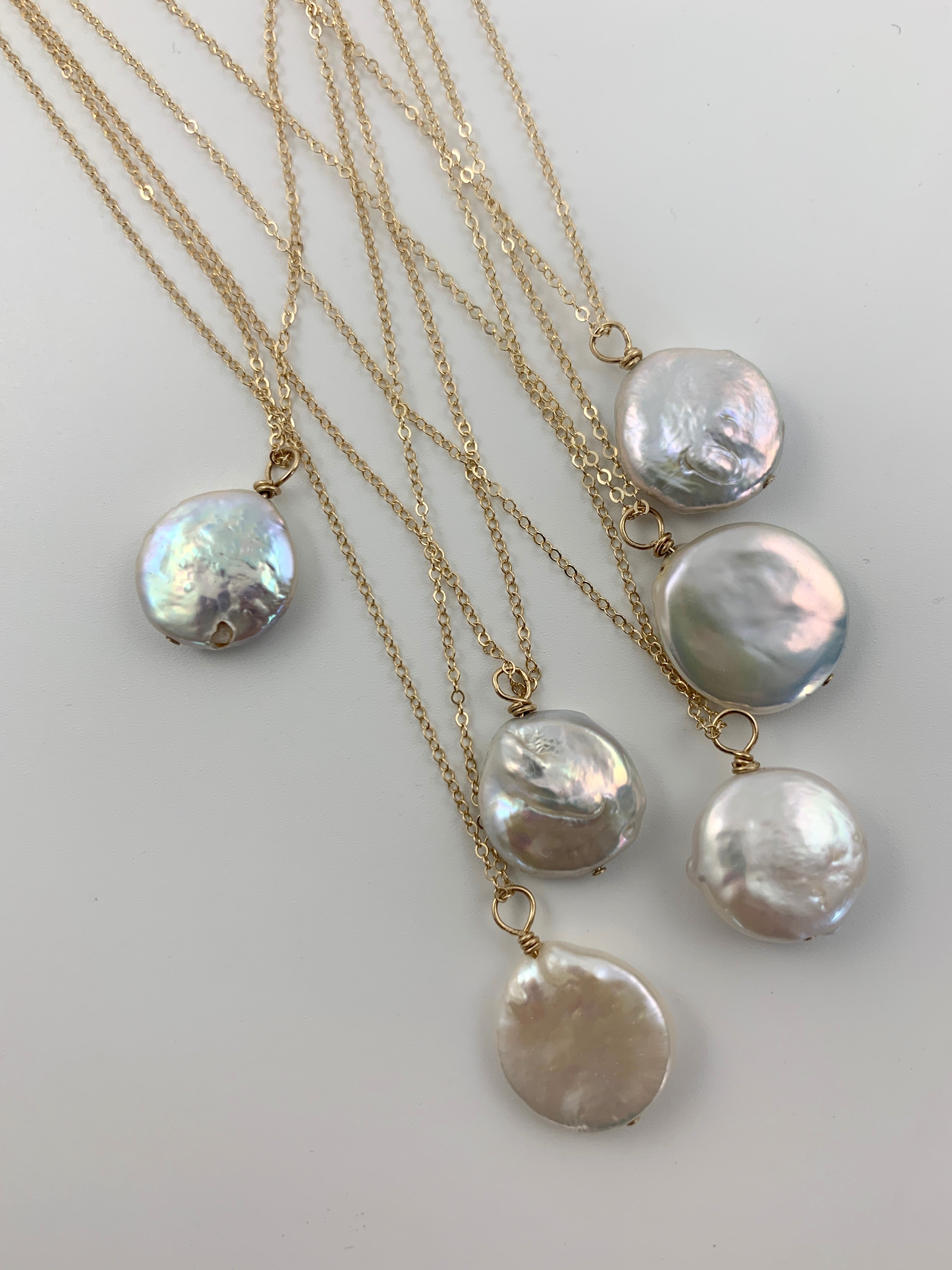 the kayla coin pearl pendant