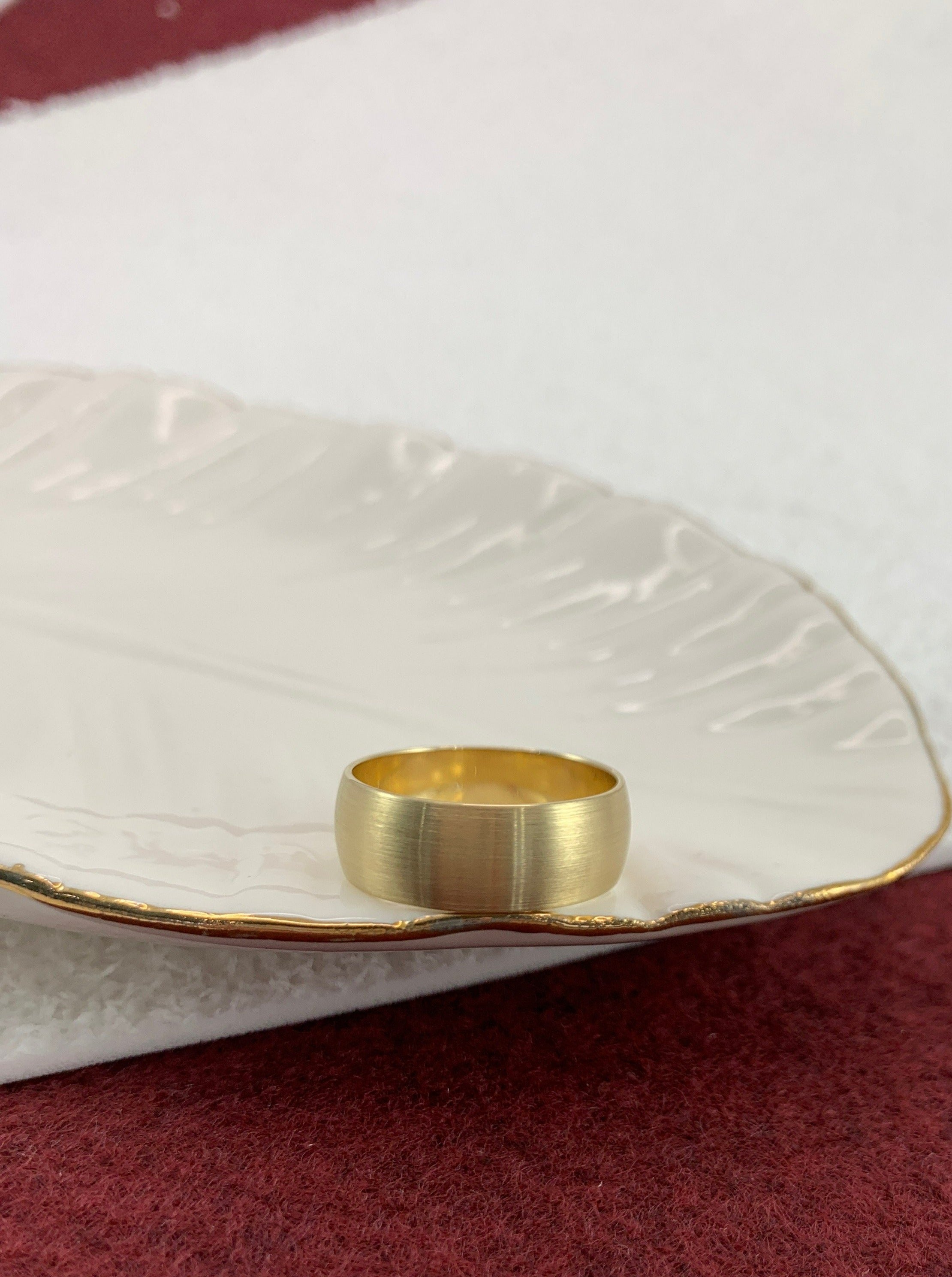 14k Yellow Gold Band with Satin Finish