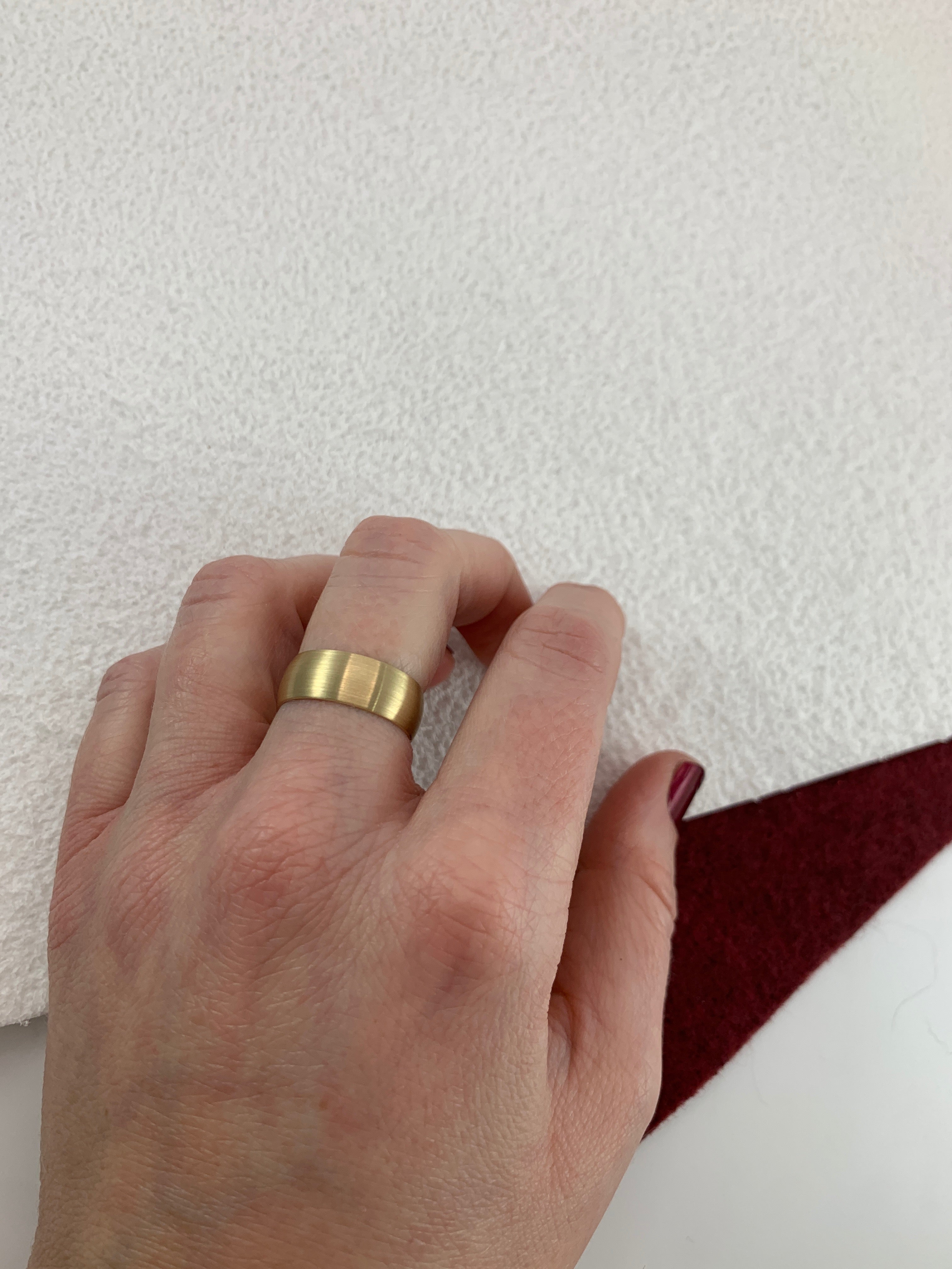 14k Yellow Gold Band with Satin Finish