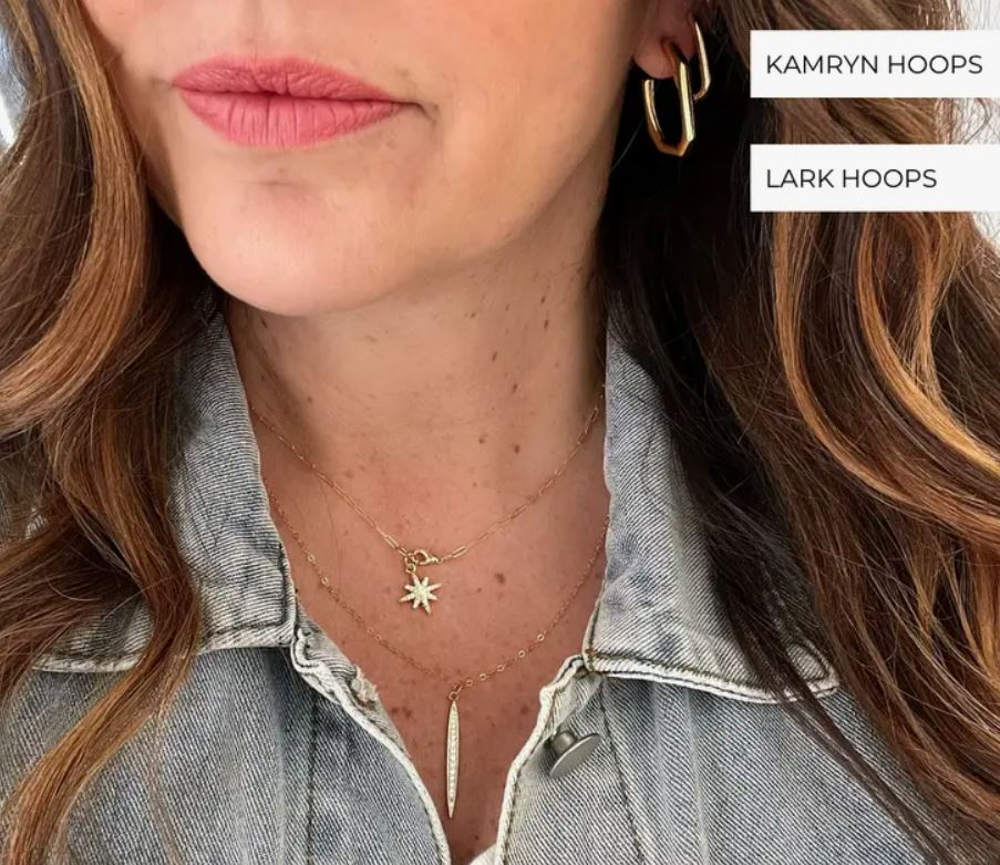Kamryn Oblong Hoops Gold Filled by True by Kristy