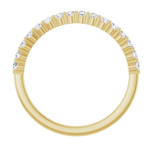 14k yellow 1/4 carat lab-grown diamond band