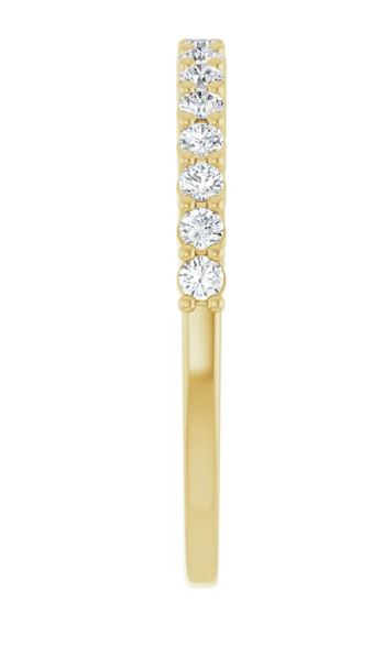 14k yellow 1/4 carat lab-grown diamond band