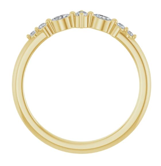 14k yellow 1/8cttw natural diamond stackable ring