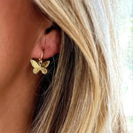 Mariposa Butterfly Huggie Hoop Earrings