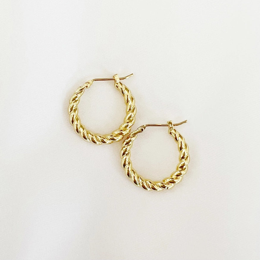 Day Break Braided Hoop Earrings