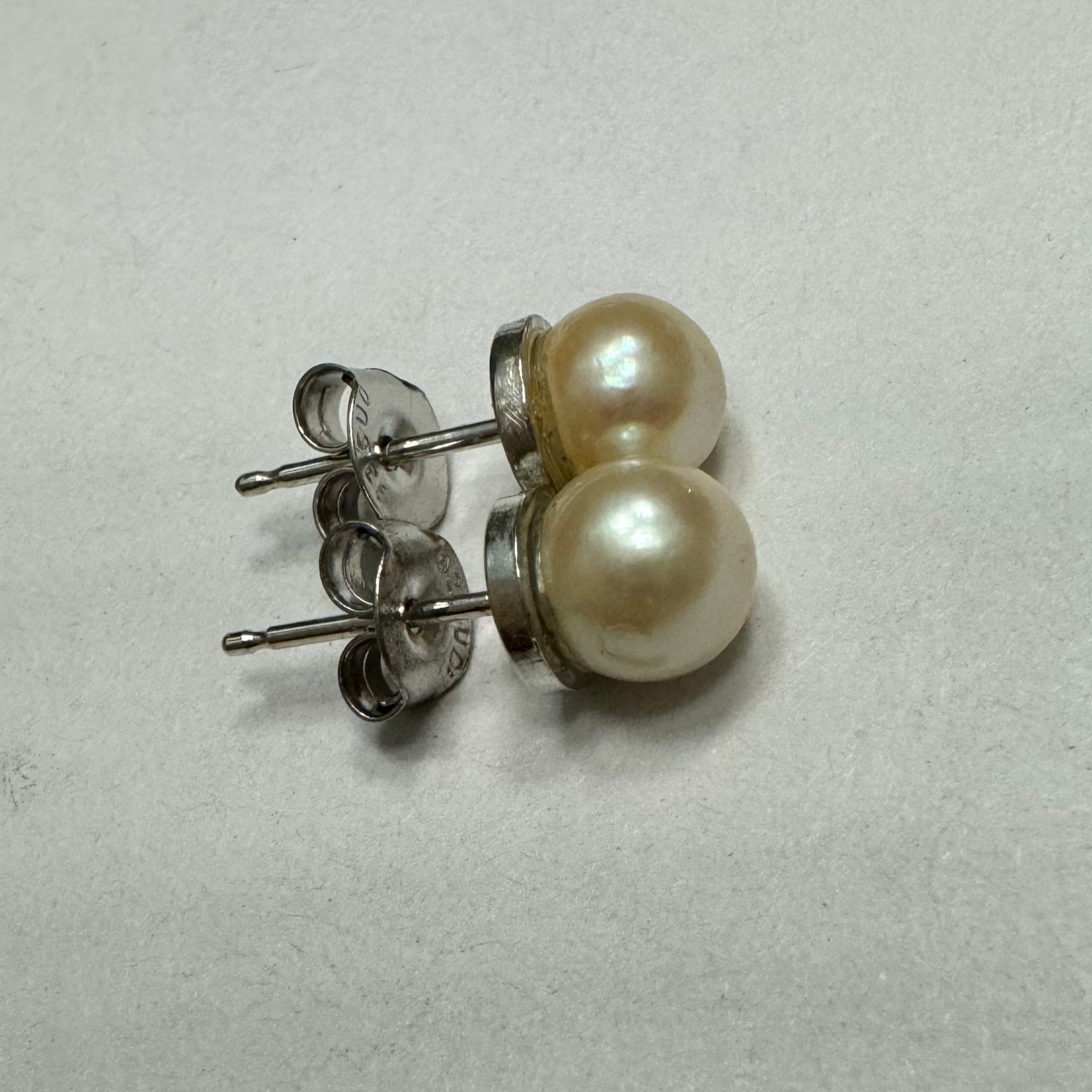 Switch clip on pearl earrings to sterling silver post and backs