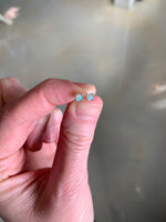 Sterling Silver Genuine Opal Stud Earrings