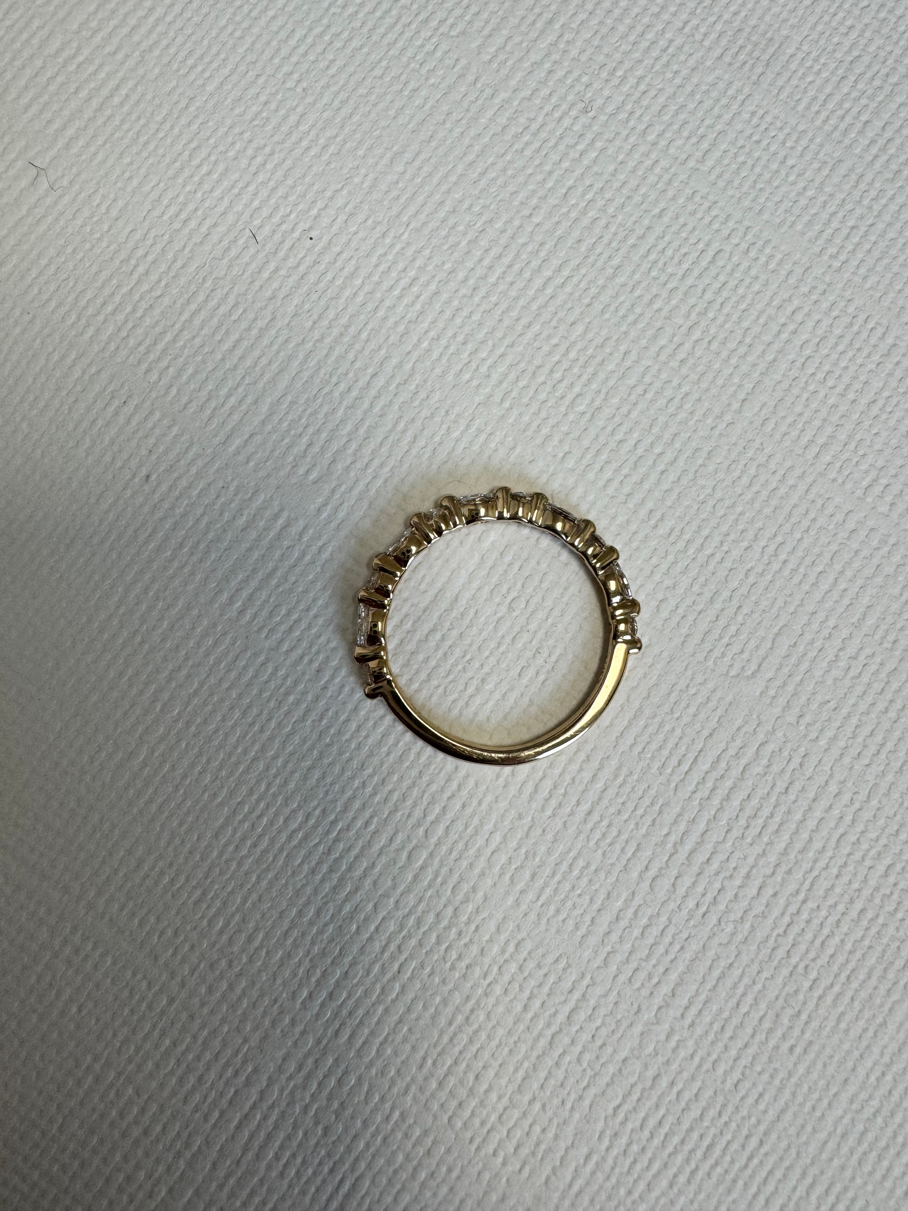 14k yellow gold lab grown diamond wedding band. Size 5.75. 0.33 carats.