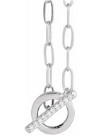 essential diamond toggle necklace
