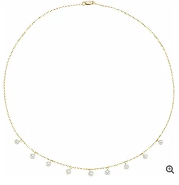 classy girl's pearl station necklace
