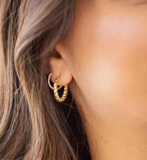 Day Break Braided Hoop Earrings