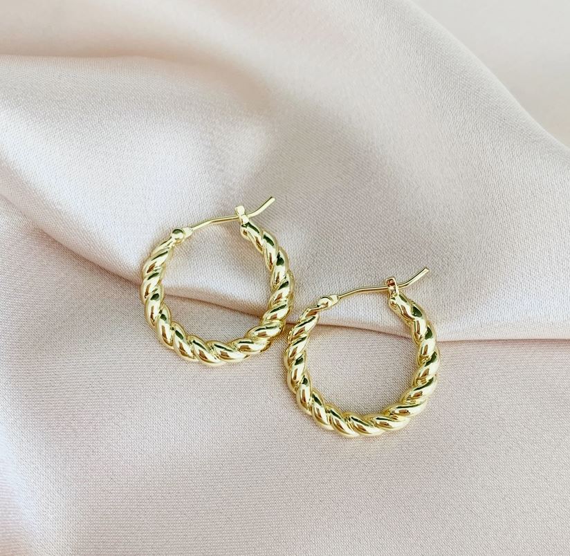 Day Break Braided Hoop Earrings