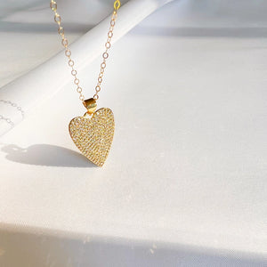 One Love Heart Cz Necklace