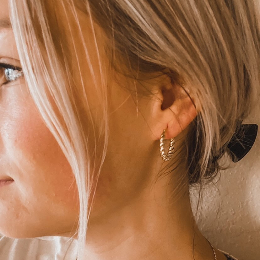 Day Break Braided Hoop Earrings