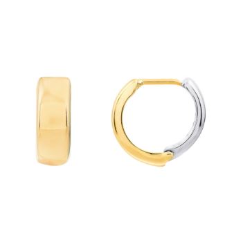 reversible two tone hoop earrings