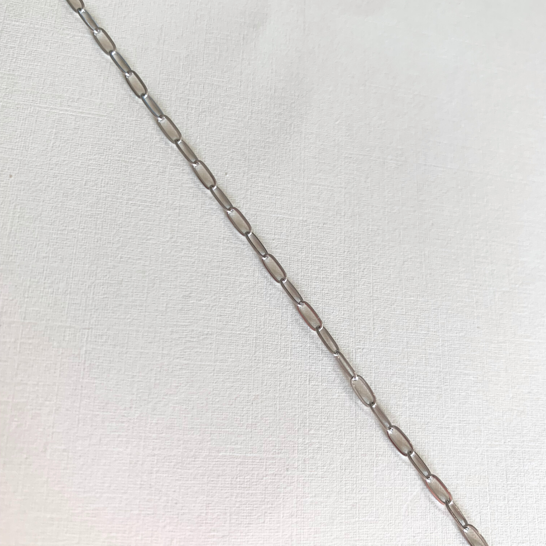 Long Link Necklace 16" - WG