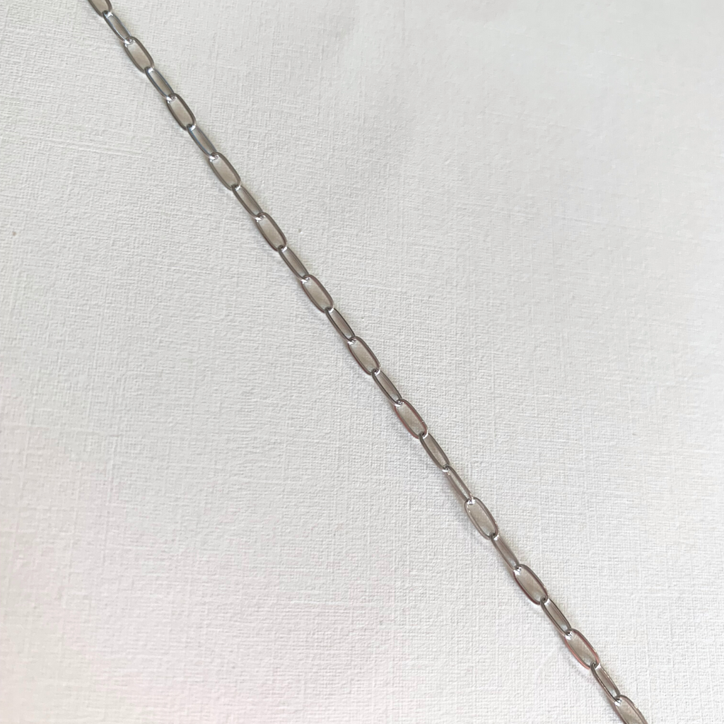 Long Link Necklace 16" - WG