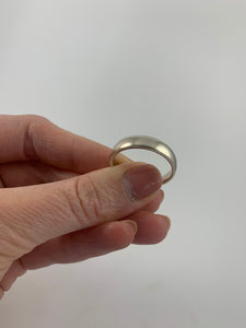 Gent's 14k white gold wedding band
