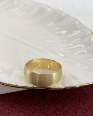 14k Yellow Gold Band with Satin Finish