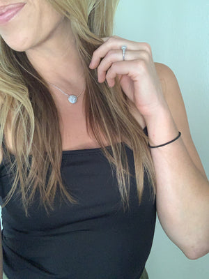 Sterling Silver Coin Pearl Necklace