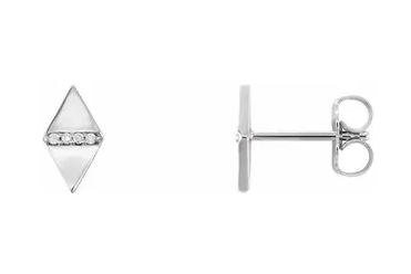 Geometric Diamond Earrings – Kait Noelle Studios