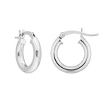 10k gold polished hoop earrings