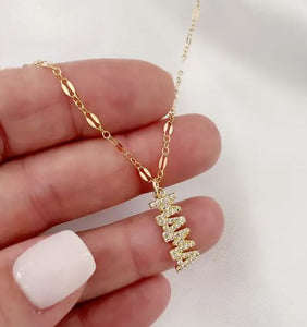 Mama Pave CZ Necklace Gold Filled by True by Kristy