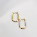 Kamryn Oblong Hoops Gold Filled by True by Kristy